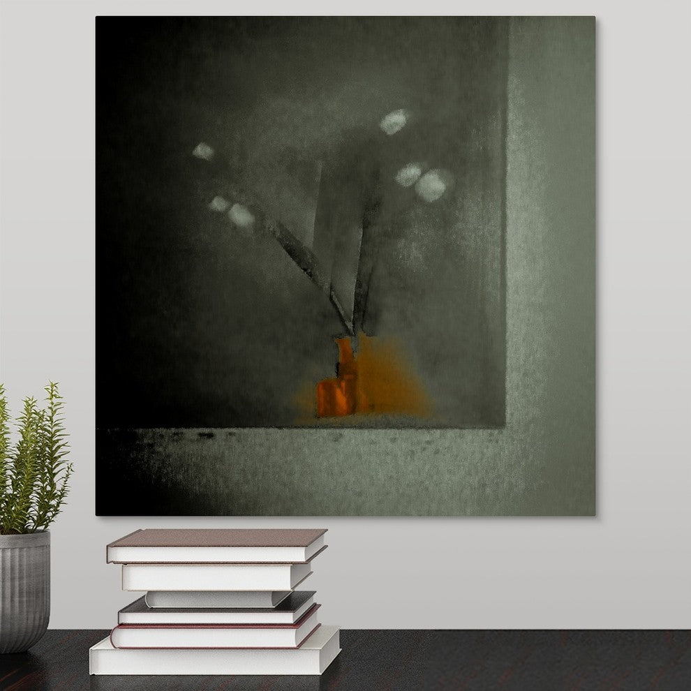 "Red Vase" Wrapped Canvas Art Print, 16"x16"x1.5"