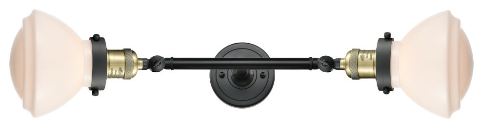 INNOVATIONS 208L-BAB-G321 2-Light Bath Vanity Light Black Antique Brass