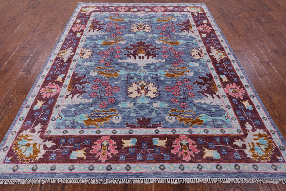 Hand Knotted William Morris Wool Rug 8' 0" X 10' 0" - Q13610