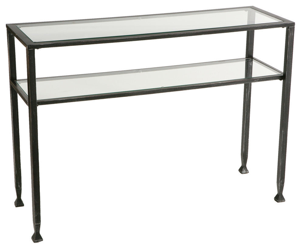 Symon Metal/Glass Bunching Console Table