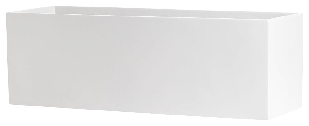 Belmont Rectangle Planter Box, White, 48"x18"x20"