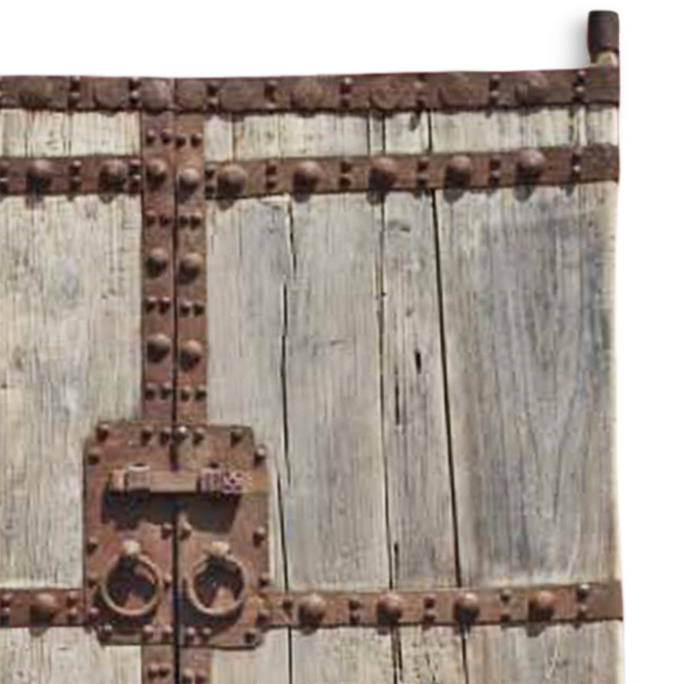 Consigned Rustic Wood and Iron Garden Gate