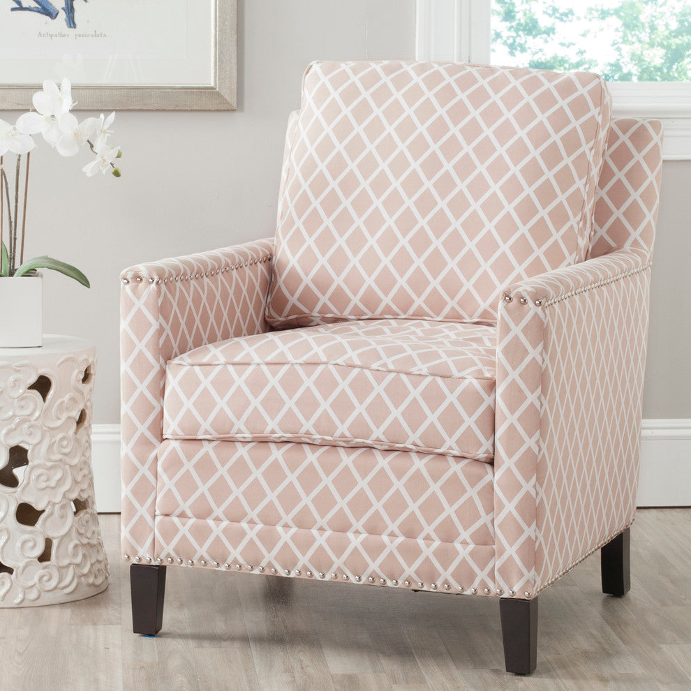 Safavieh Buckler Club Chair, Peach Pink
