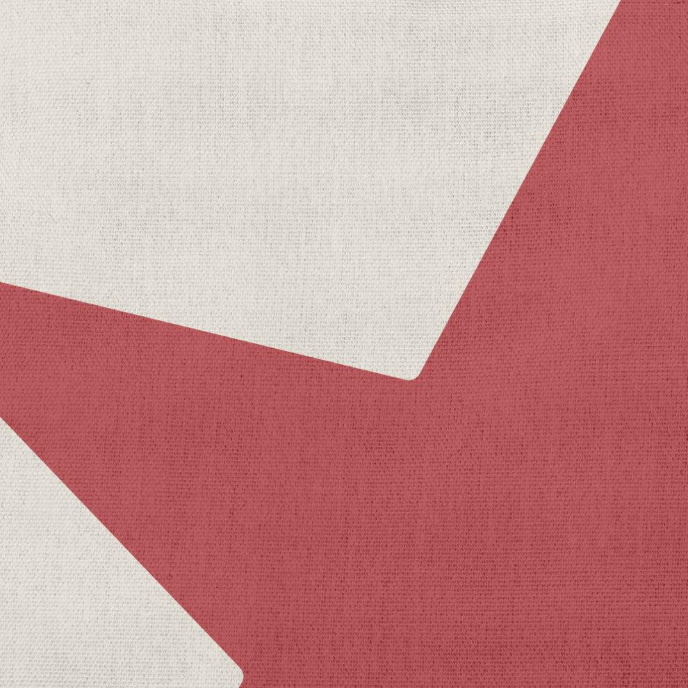 16x16" Big Star Nautical Decorative Indoor Pillow, Ligonberry Red