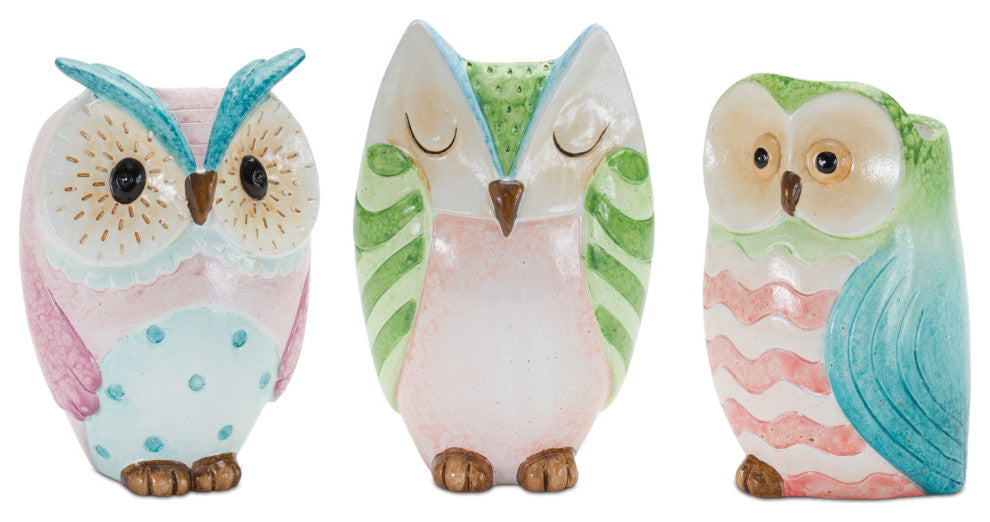 Whimsical Owl Planter, 3-Piece Set