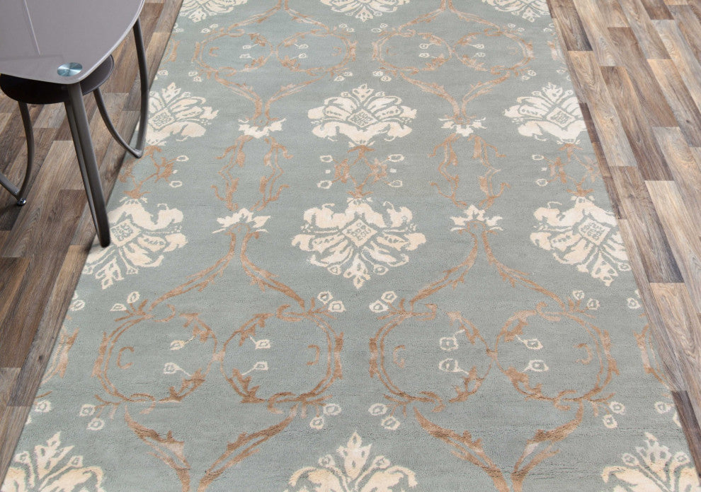 5" X8" X 0.5" Gray Wool Area Rug