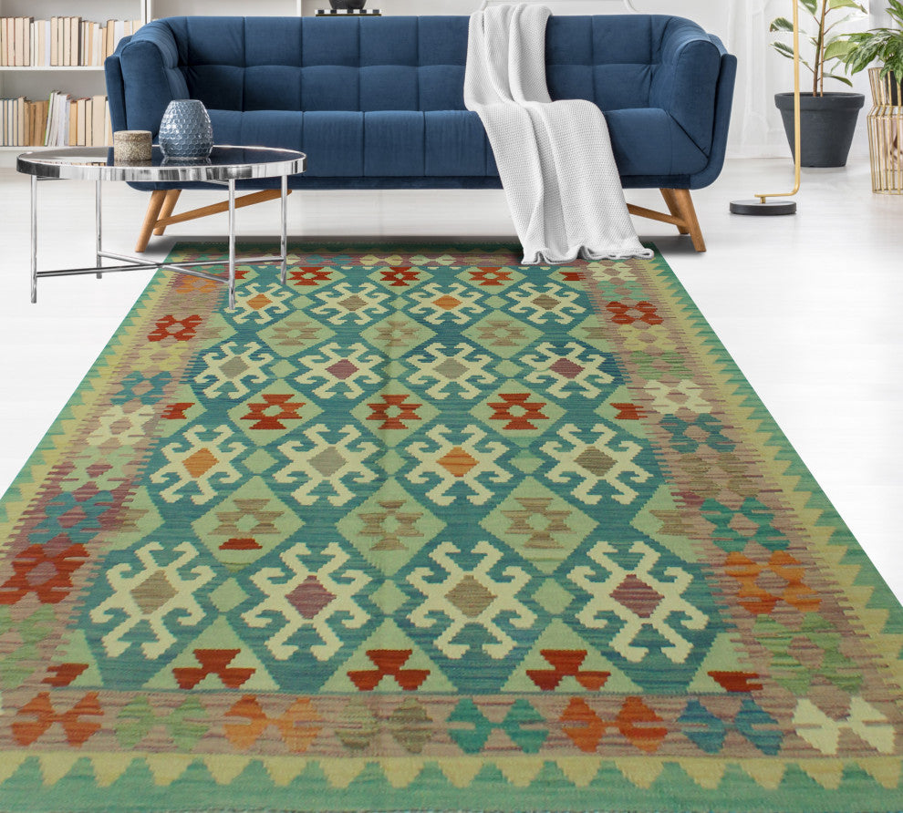 Sangat Kilim Husnu Lt. Green Rug
