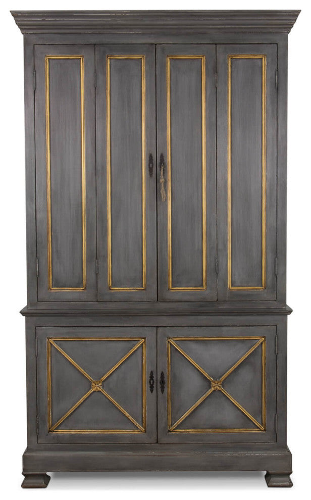 Provincial Painted Tall Bookcase - Grey