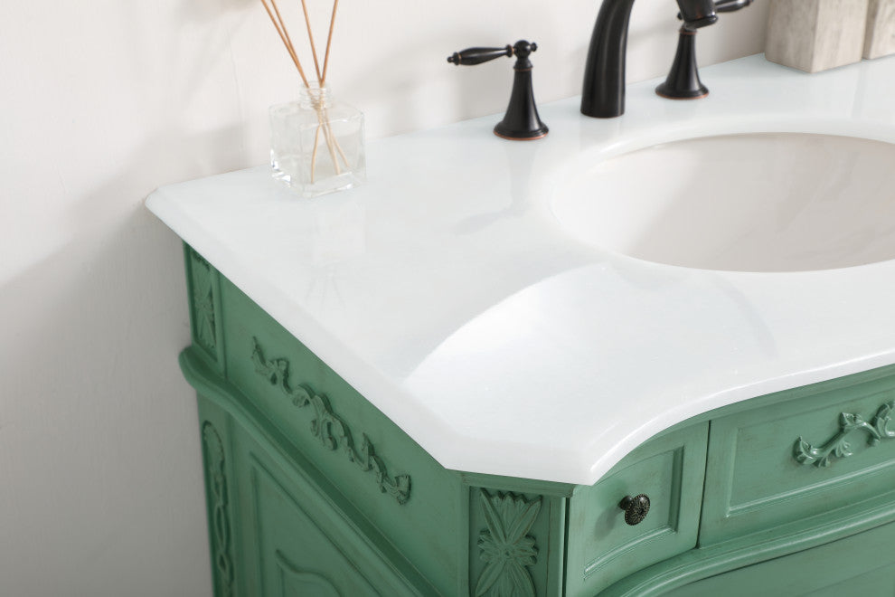 Bathroom Vanity, Vintage Mint, 36", Single Sink