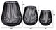 6", 8" & 10" Vintage Black Metal Wire Tea Votive Lantern Candle Holder, Set of 3