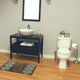 35.5" Single Sink Vanity, Wood, Black