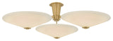 Corbett Lighting Cologne LED Flush Mount, Vintage Brass, 45.25"Dx12"H
