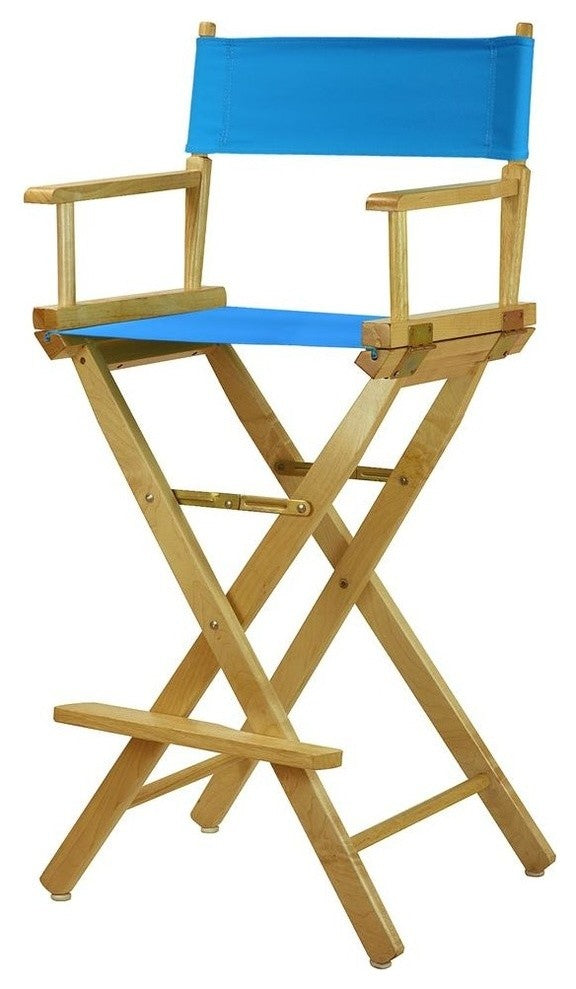 030" Director's Chair Natural Frame-Turquoise Canvas