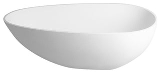 59 inch Artificial Stone Solid Surface Freestanding Bathtub in White