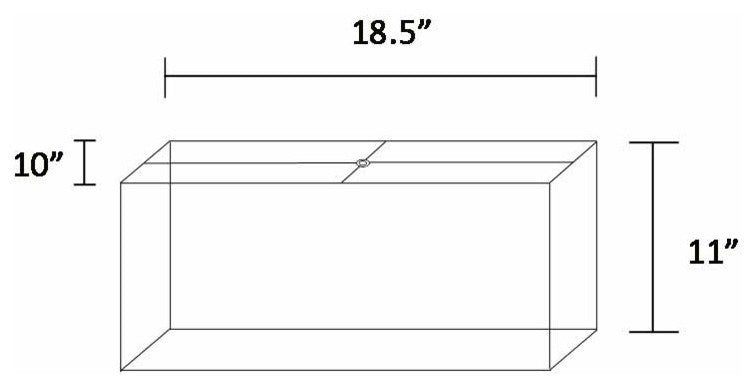 Artiva USA Rectangular Lampshade With Hardback and Spider Fitter