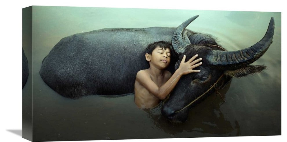 "Peaceful" Stretched Canvas Giclee by Fahmi Bhs, 22x12"