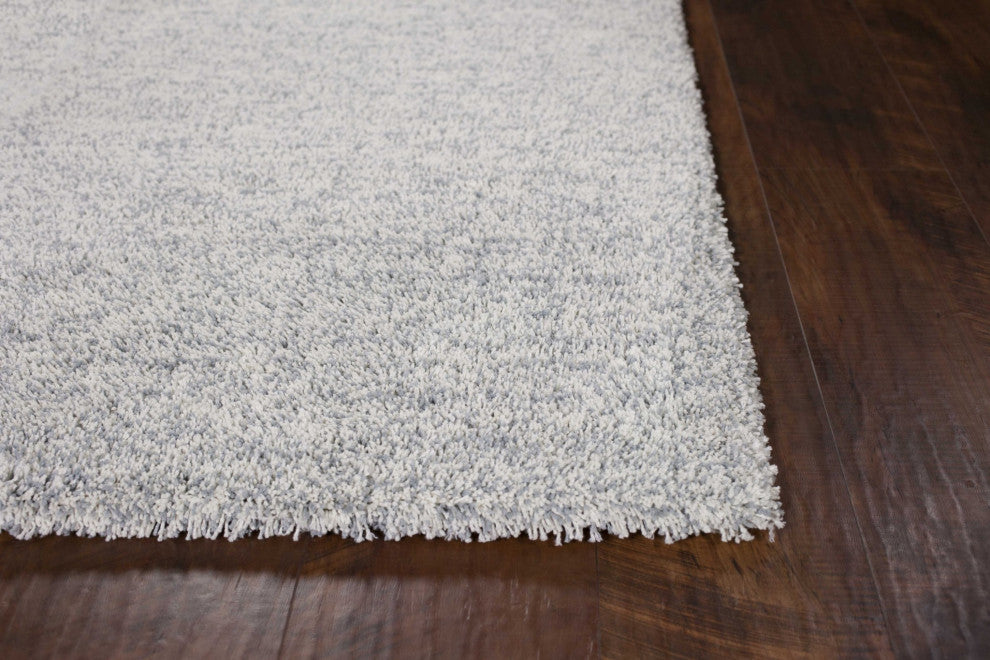 HomeRoots 5'x7' Slate Heather Hand Woven Indoor Shag Area Rug