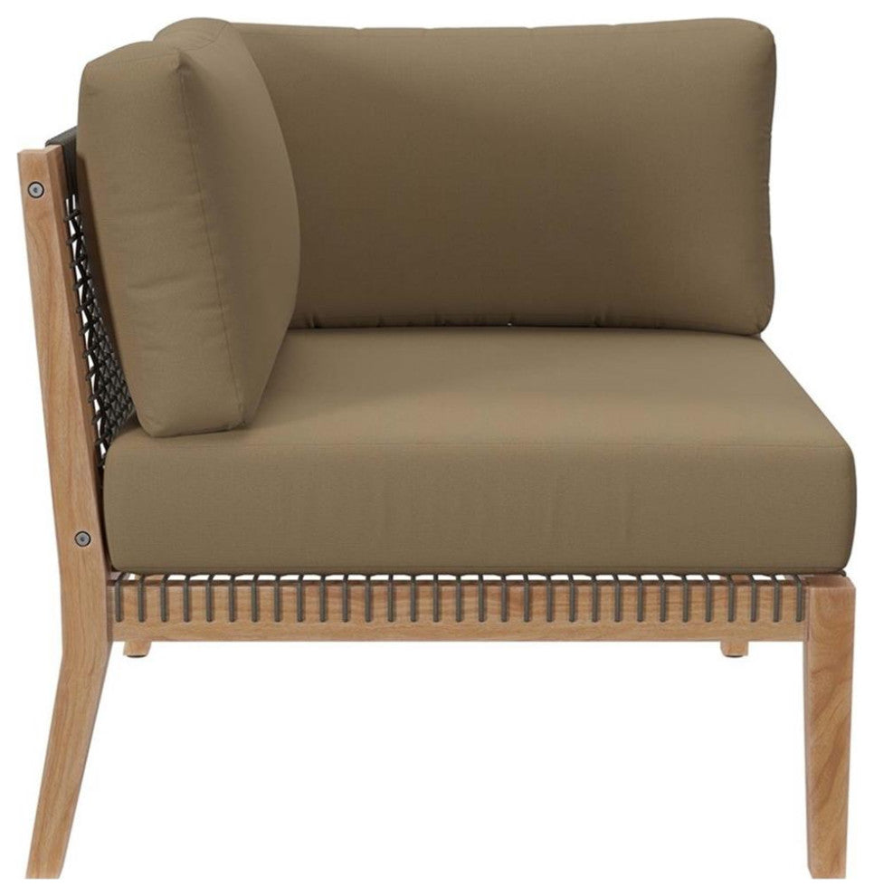 Clearwater Outdoor Patio Teak Wood Corner Chair