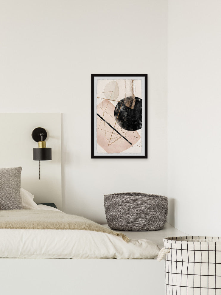 "Black Hole Collision" Framed Painting Print, 30x45