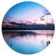 Sunset Over Lake Blue Everywhere, Seashore Disc Metal Artwork, 11"