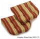 19" U-Shaped Outdoor Tufted Dining Chair Cushion, Set of 2, Kingsley Stripe Ruby