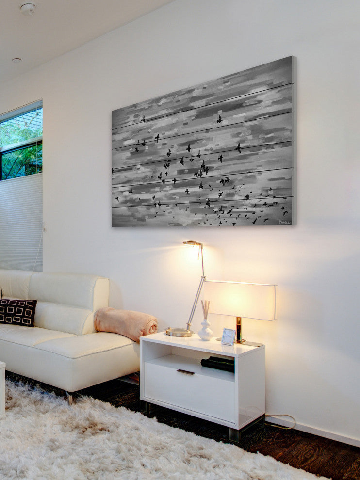 "Mansfield" UV Ink Print on White Wood60"x40", 60"x40"