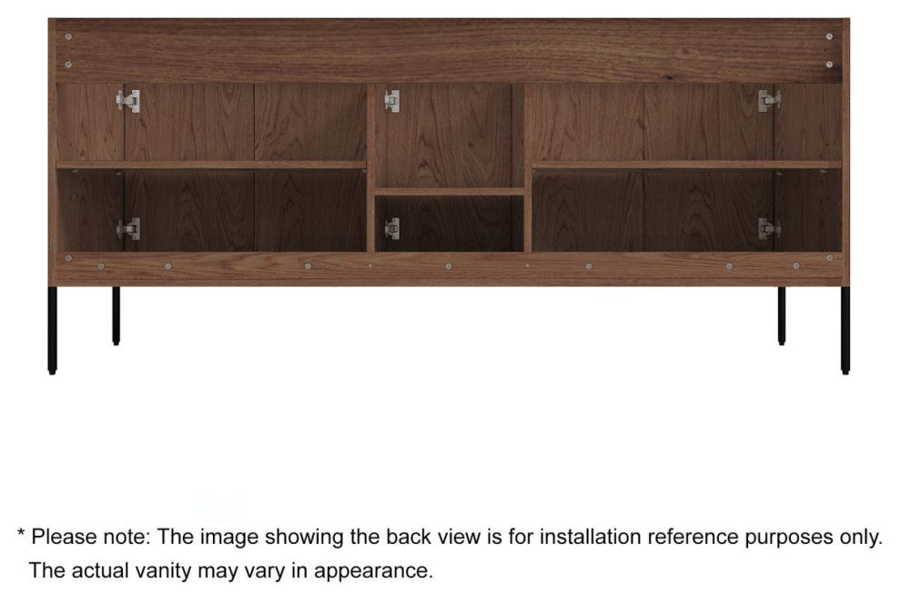 Flutie 72" Bathroom Vanity Set, Walnut