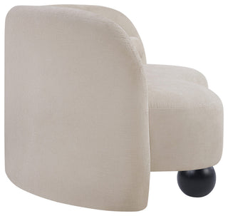 Daphne Upholstered Chair/Loveseat/Sofa, Beige, Chenille Fabric, Loveseat