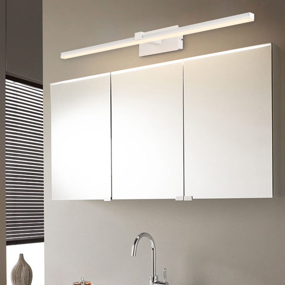Bathroom LED Vanity Light, White, 31.7"