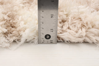eCarpetGallery Shag Area Rug, Ivory, Tan, 6'7" x 9'6"