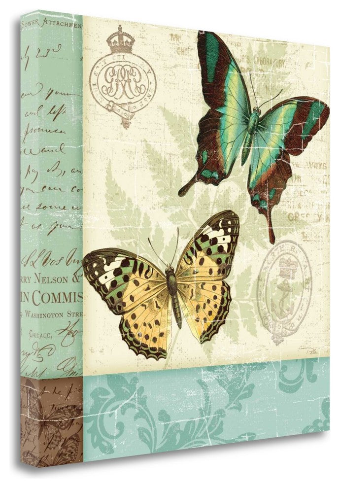 "Butterfly Patchwork I" By Pela Studio, Giclee Print on Gallery Wrap Canvas