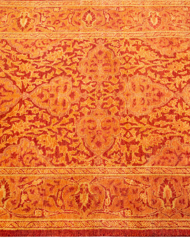 Mogul, One-of-a-Kind Hand-Knotted Area Rug Orange, 2' 6 x 10' 8