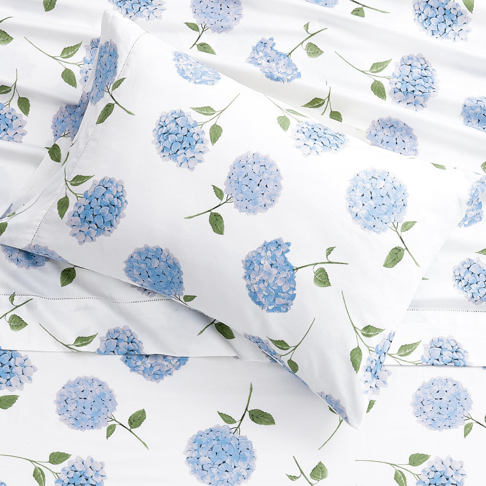 400 Thread Count Cotton Lattice Sheet Set, Blue, Queen Sheet Set