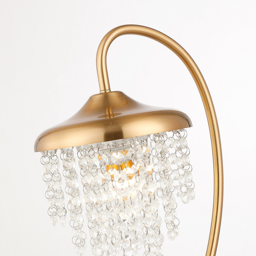 Modern Gold Crystal Table Lamp with Dimmable Switch