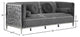 Opal Velvet Upholstered Sofa, Gray