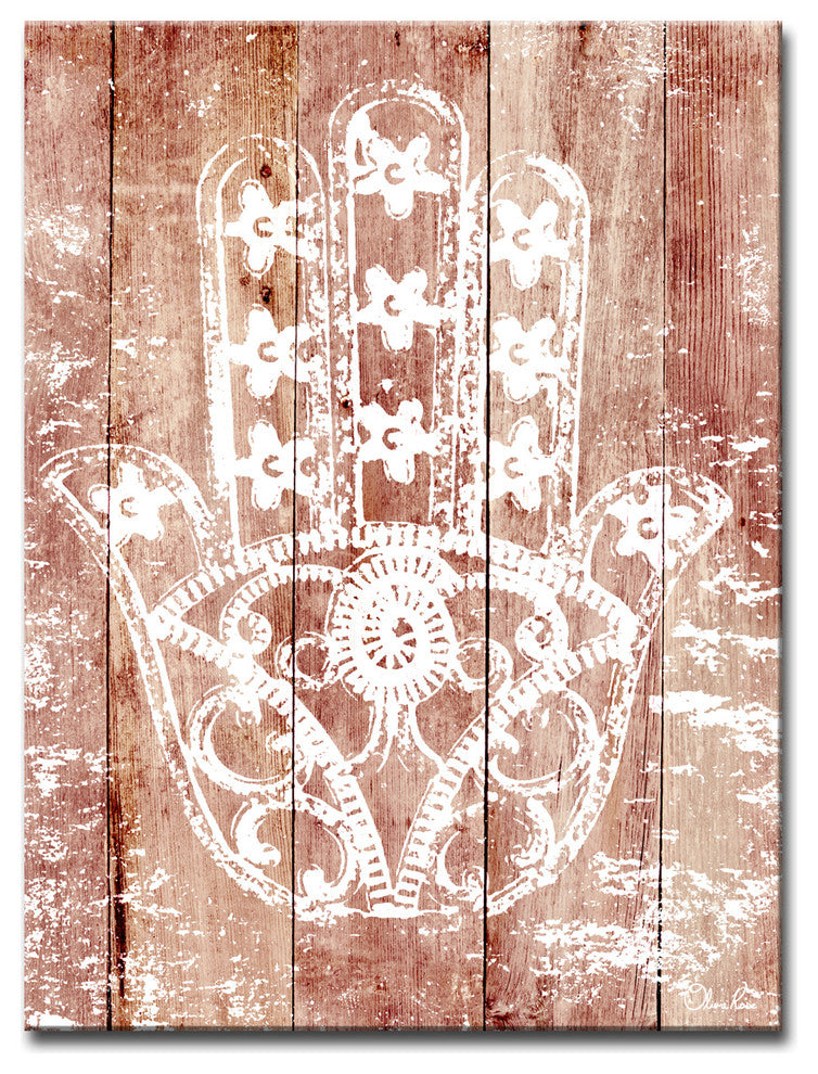 Ready2HangArt Inspirational ''Hamsa Hand I'' Wrapped Canvas Wall Art