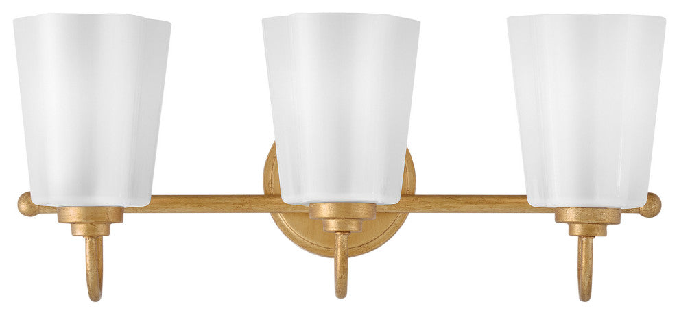 Lark 85413 Honey 3 Light 22"W Vanity Light - Distressed Brass