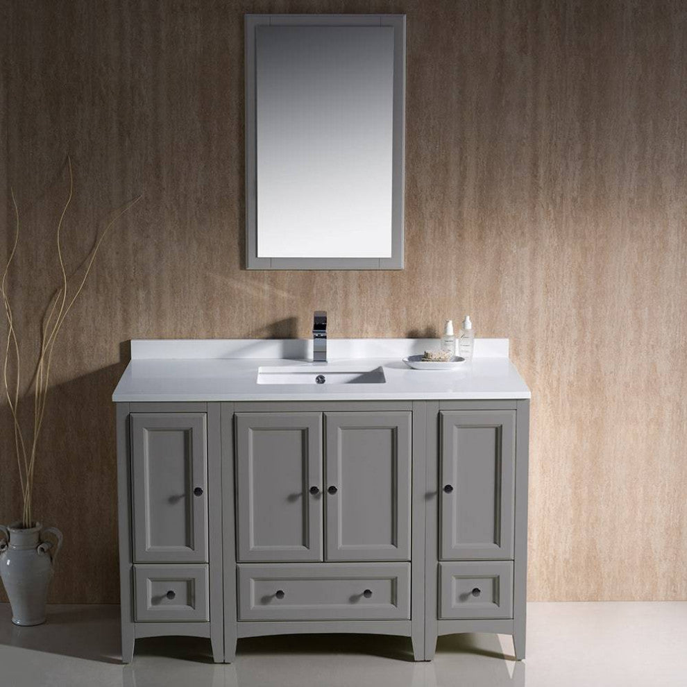 Fresca FVN20-122412GR Oxford 48" Gray Traditional Bathroom Vanity