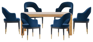 Manhattan Comfort 7-Piece Carrington and Rockaway Dining