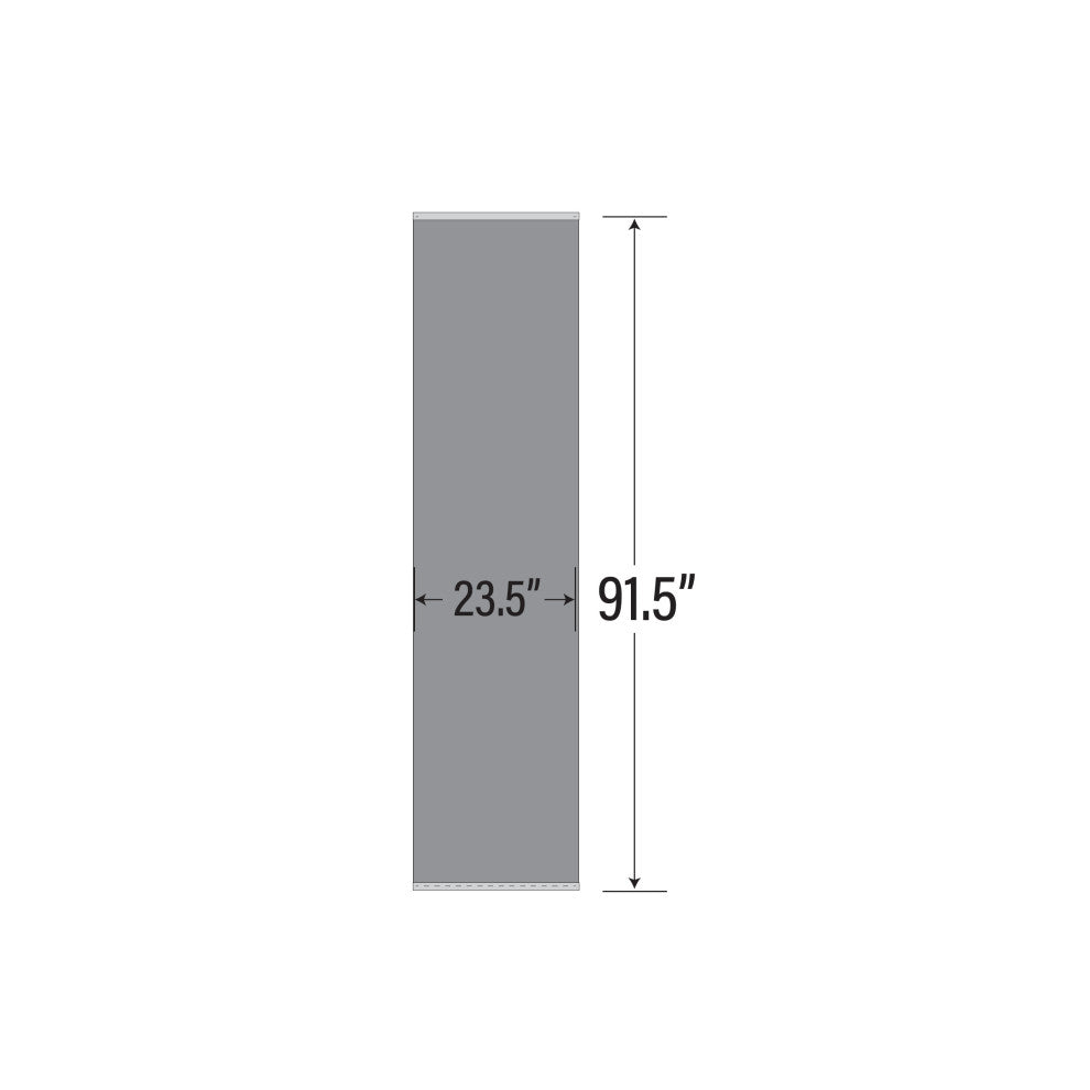 Single Panel Blind for Rod Desyne Panel Track 23.5"Wx91.4"H, Ember Lead