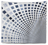 Blue Square Pixel Mosaic Illustration Abstract Wall Tapestry, 92"x78"