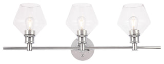 Elegant Lighting LD2316 Gene 3 Light 28"W Vanity Light - Chrome