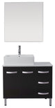 Tilda 36" Single Bathroom Vanity in Espresso with White Engineered Stone Top