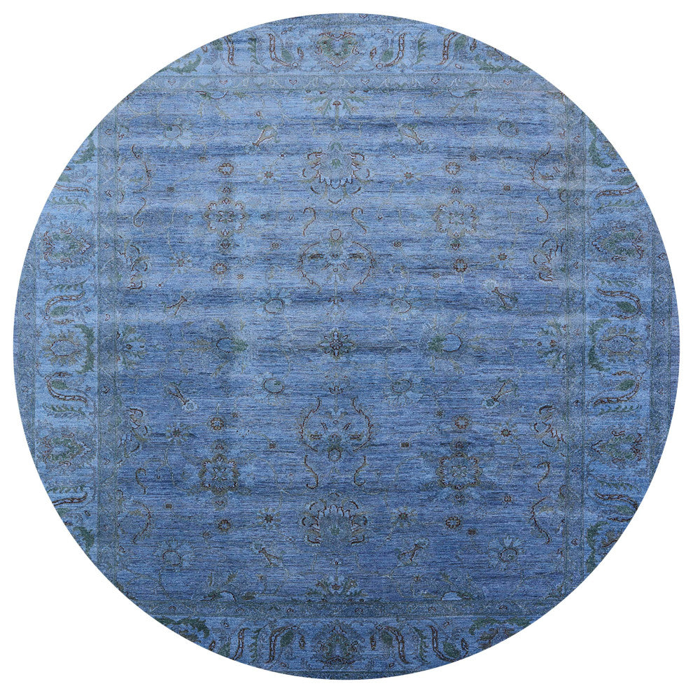 Ahgly Company Indoor Round Mid-Century Modern Area Rugs, 6' Round