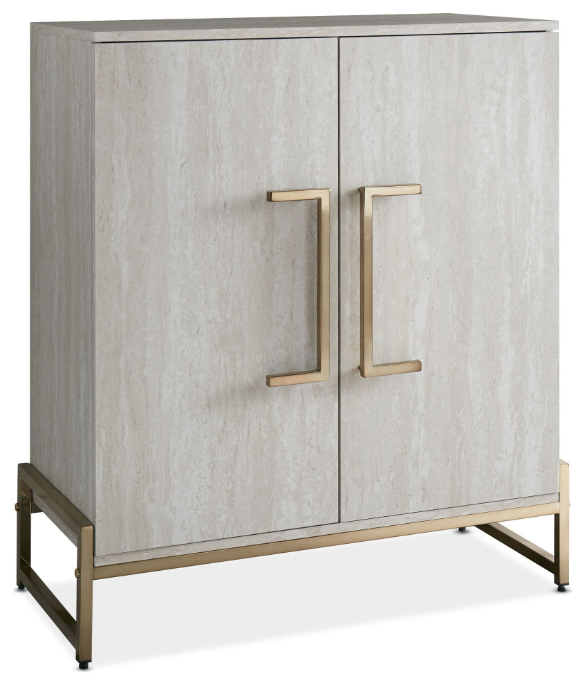 Larkin Faux Marble Wine Cabinet