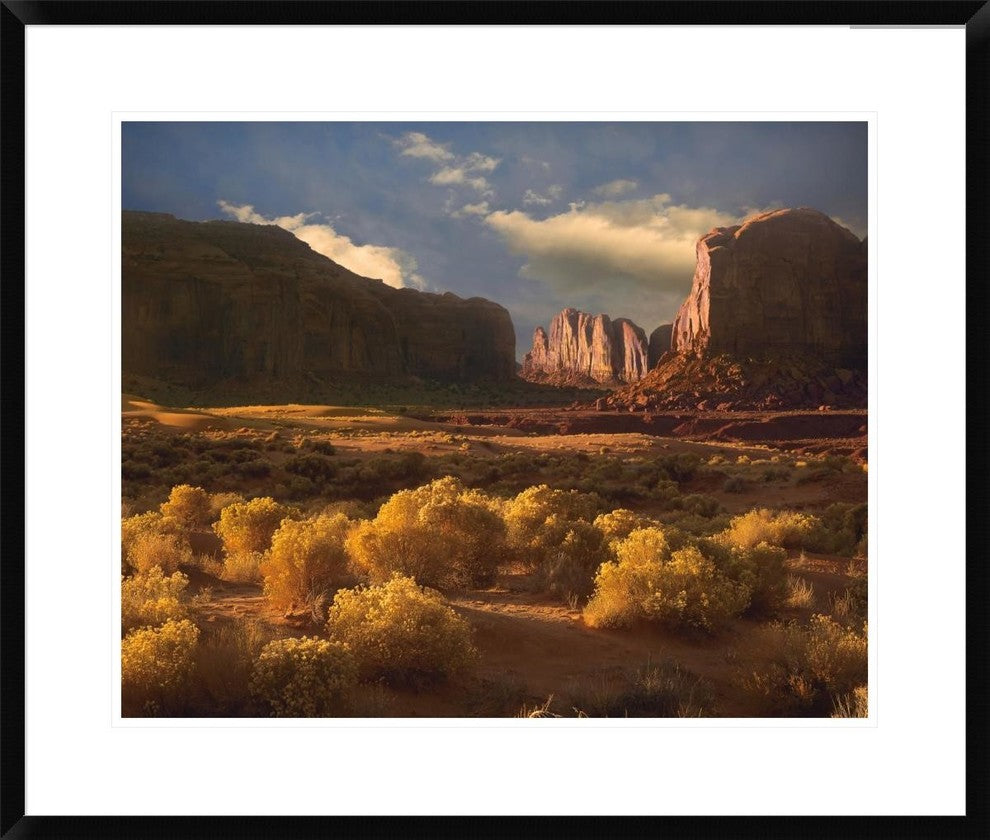 Camel Butte Rising Out Of Desert, Monument Valley, Arizona, 30"x26"