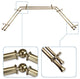 Bay Window Double Curtain Rod,  Antique Brass