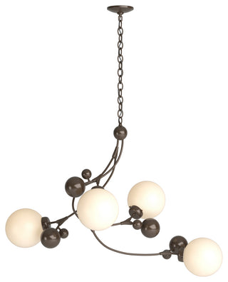 Sprig Pendant, Bronze Finish, Opal Glass