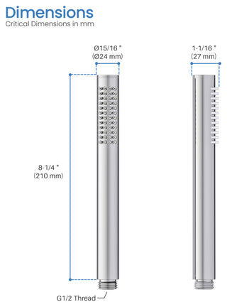 Circular Metal Handheld Shower Head, Chrome
