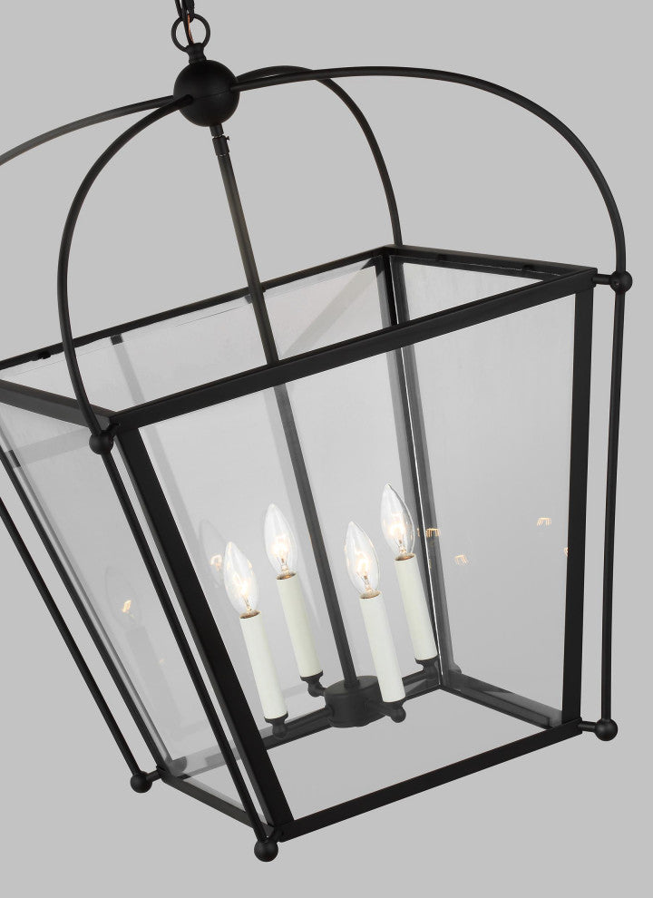 Charleston Medium Four Light Foyer, Midnight Black